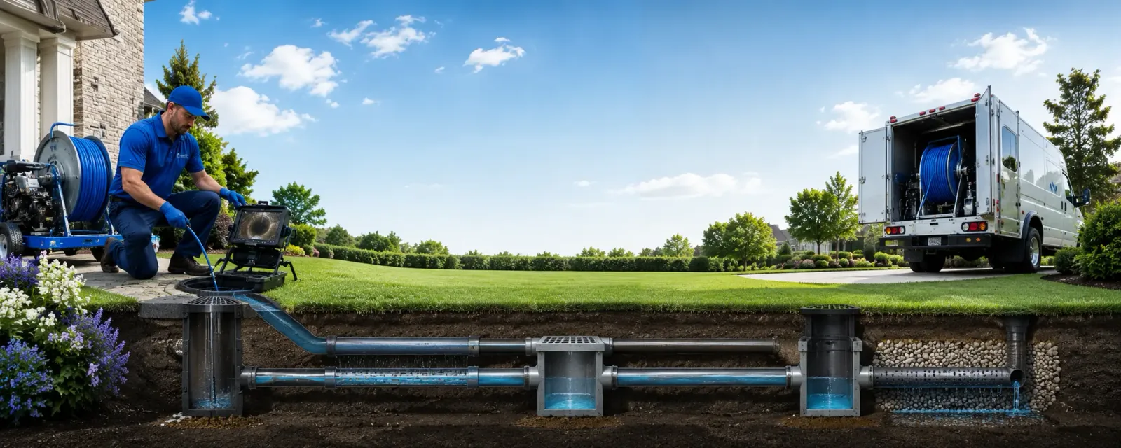 Outdoor drain cleaning information for Wallace, CA